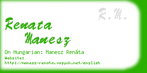 renata manesz business card